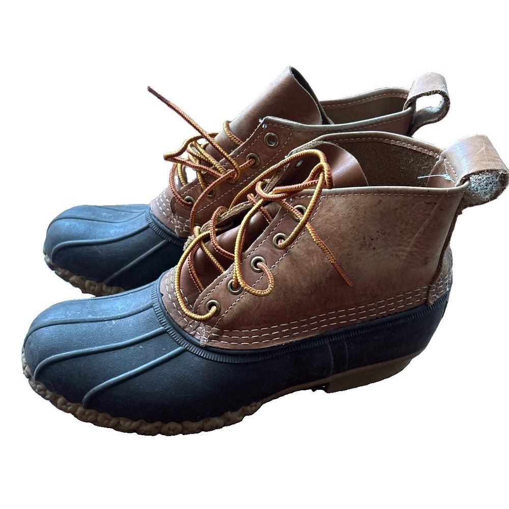 L.L. Bean Men's Size 10 M Bean Duck Boots Maine Leather Made In USA